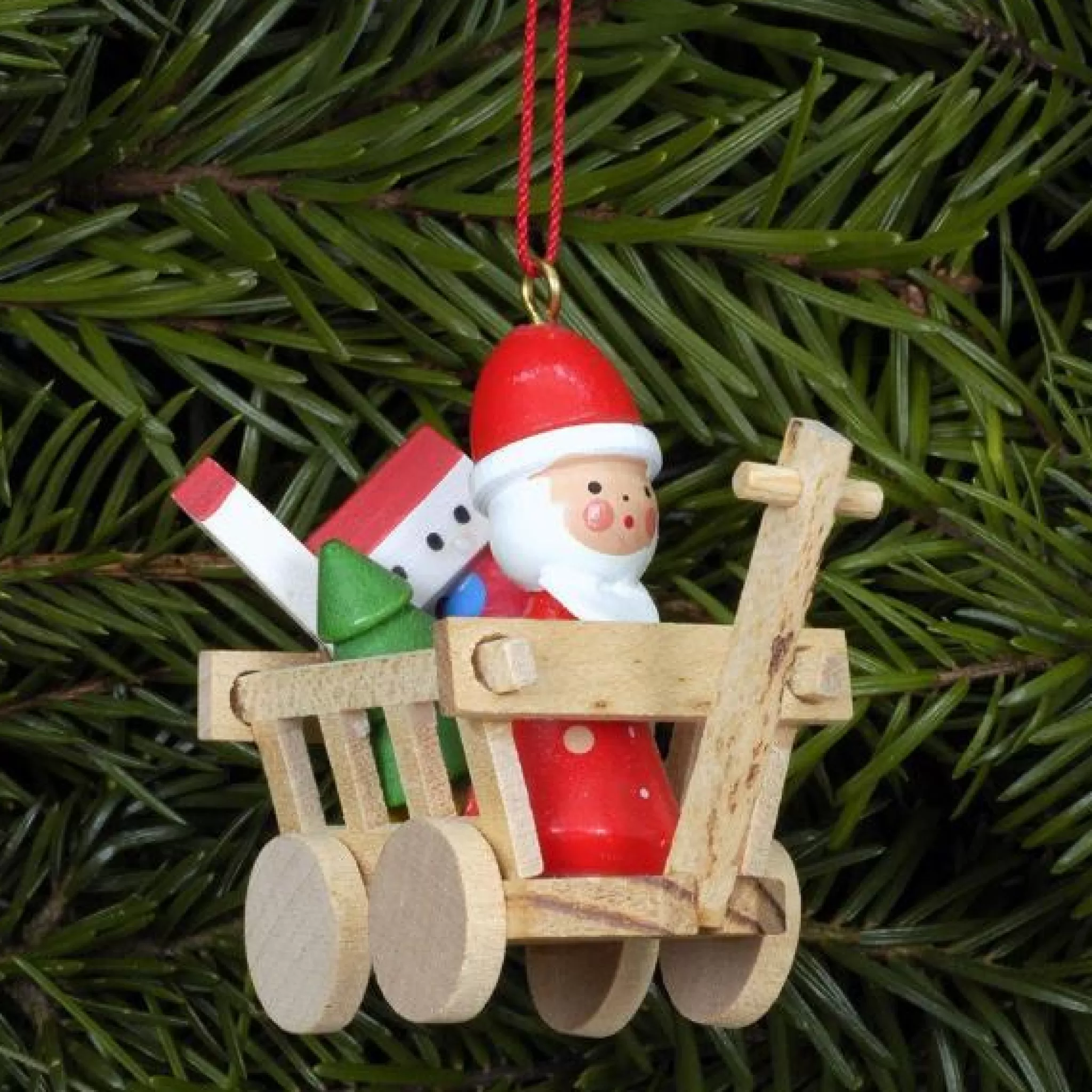 Christian Ulbricht Alpine Santa In Wagon - Christmas Tree Decoration