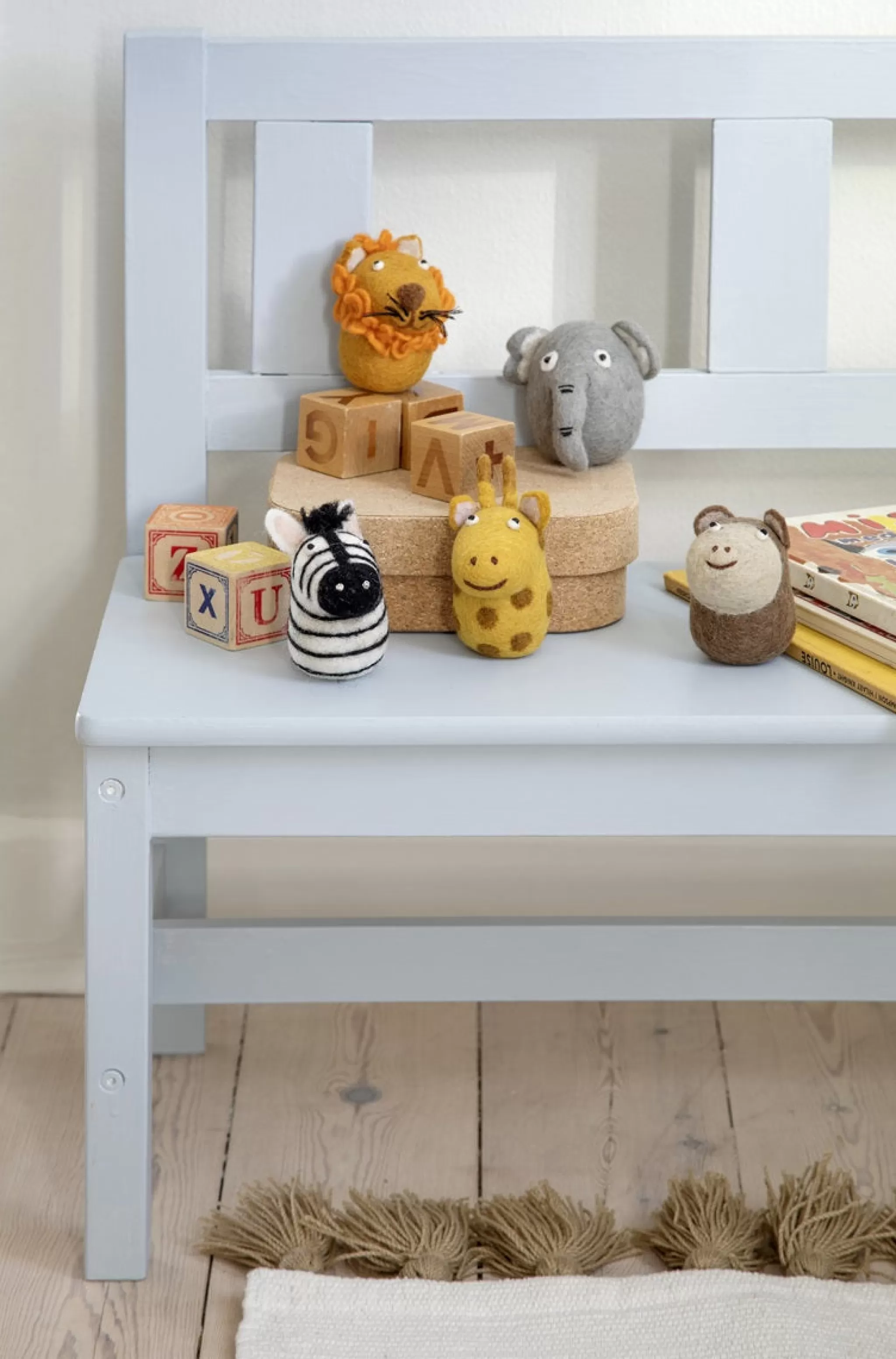 En Gry & Sif Children'S Hanging Decoration Set - Safari Animals (Set Of 5)