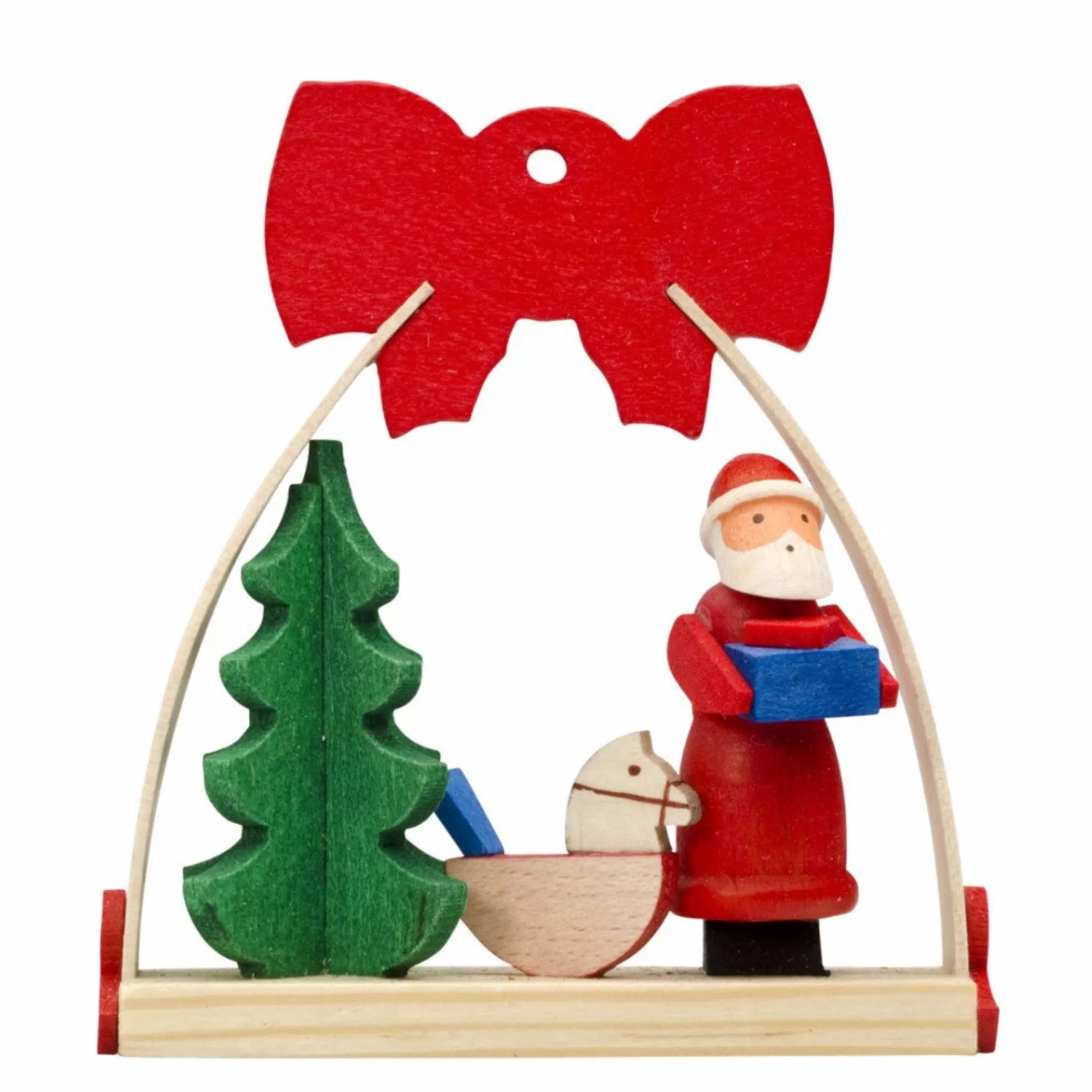 Graupner Dressed In A Bow - Christmas Tree Decoration - Rocking Horse Under The Tree