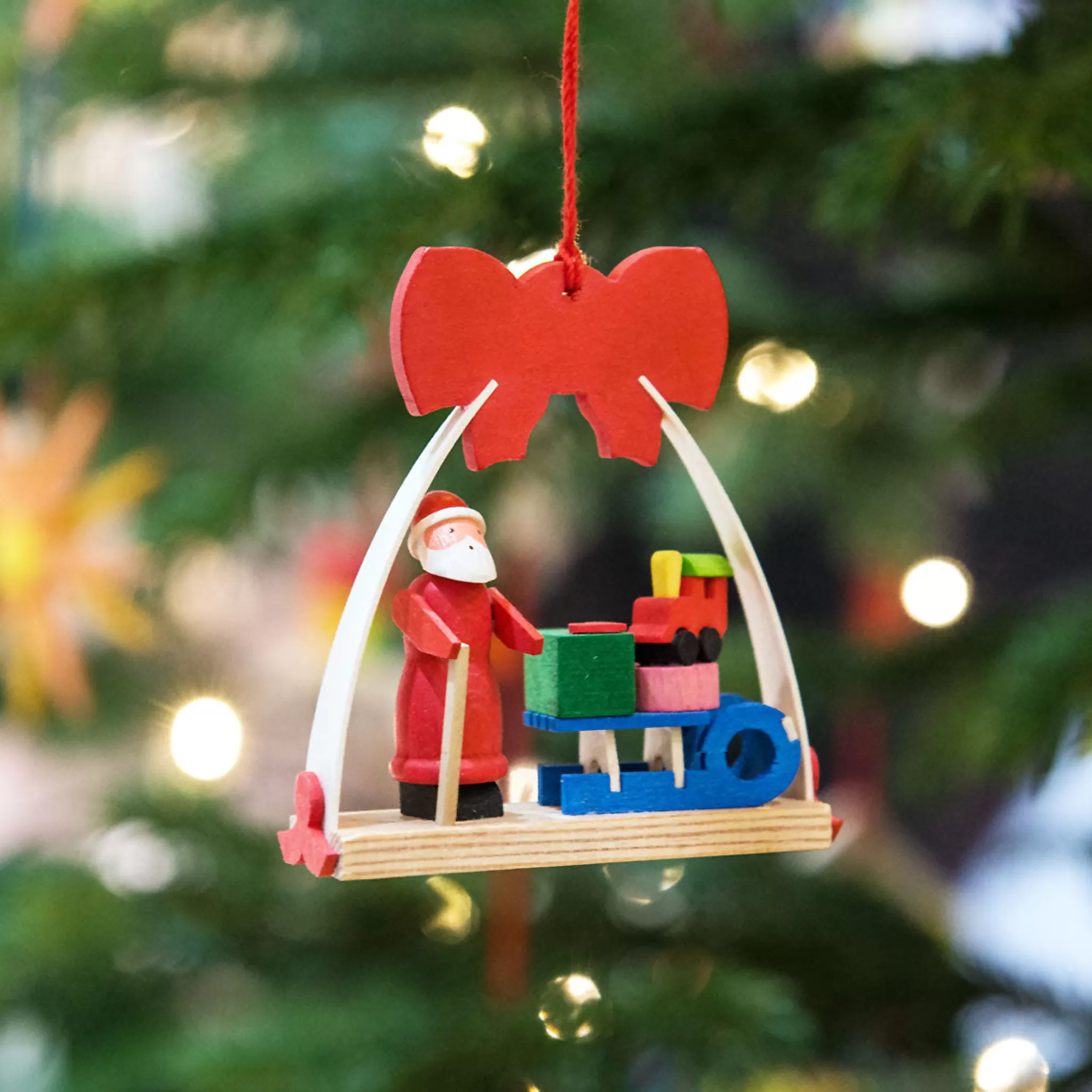 Graupner Dressed In A Bow - Christmas Tree Decoration - Rocking Horse Under The Tree