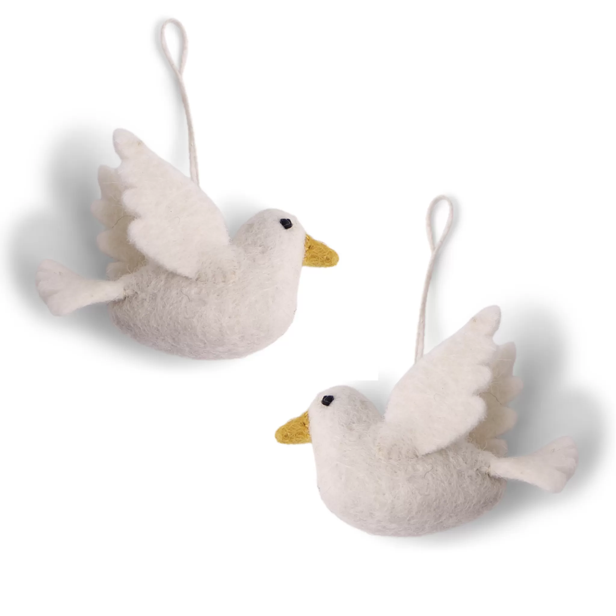 En Gry & Sif Felt Christmas Decorations - Two Turtle Doves (Pair)