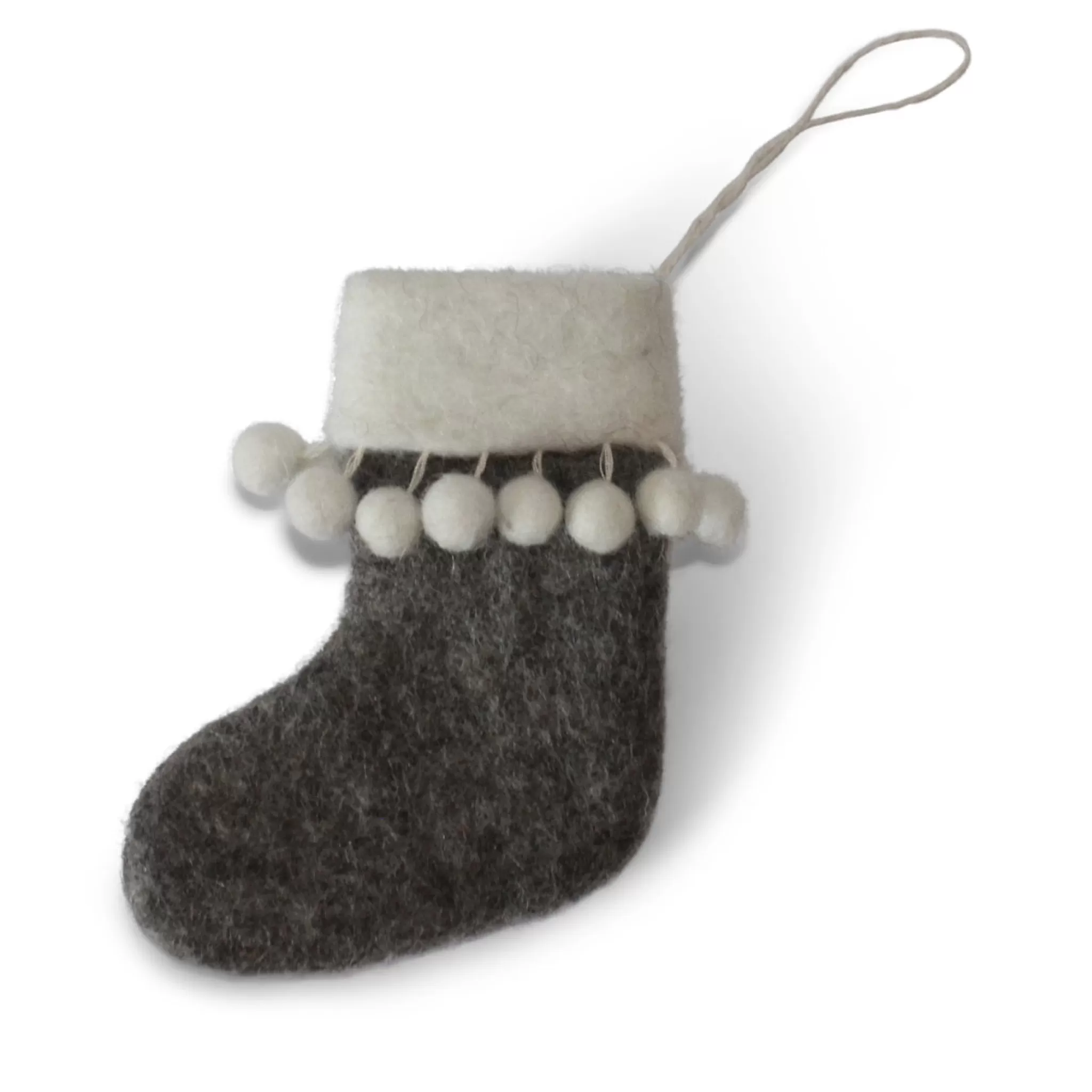 En Gry & Sif Felt Christmas Tree Decoration - Christmas Stockings With Pom-Poms