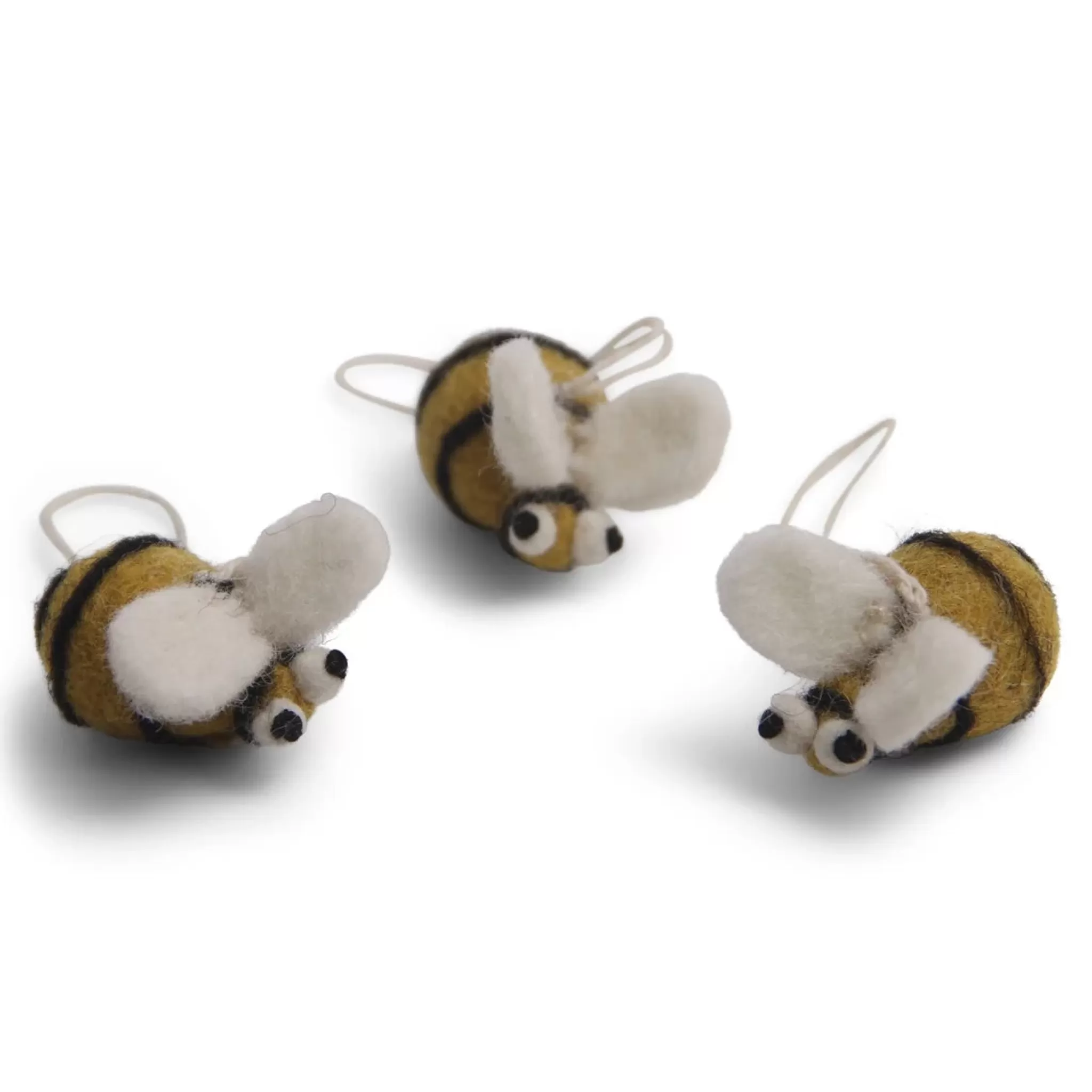 En Gry & Sif Felt Christmas Tree Decoration - Honey Bees (Set Of 3)