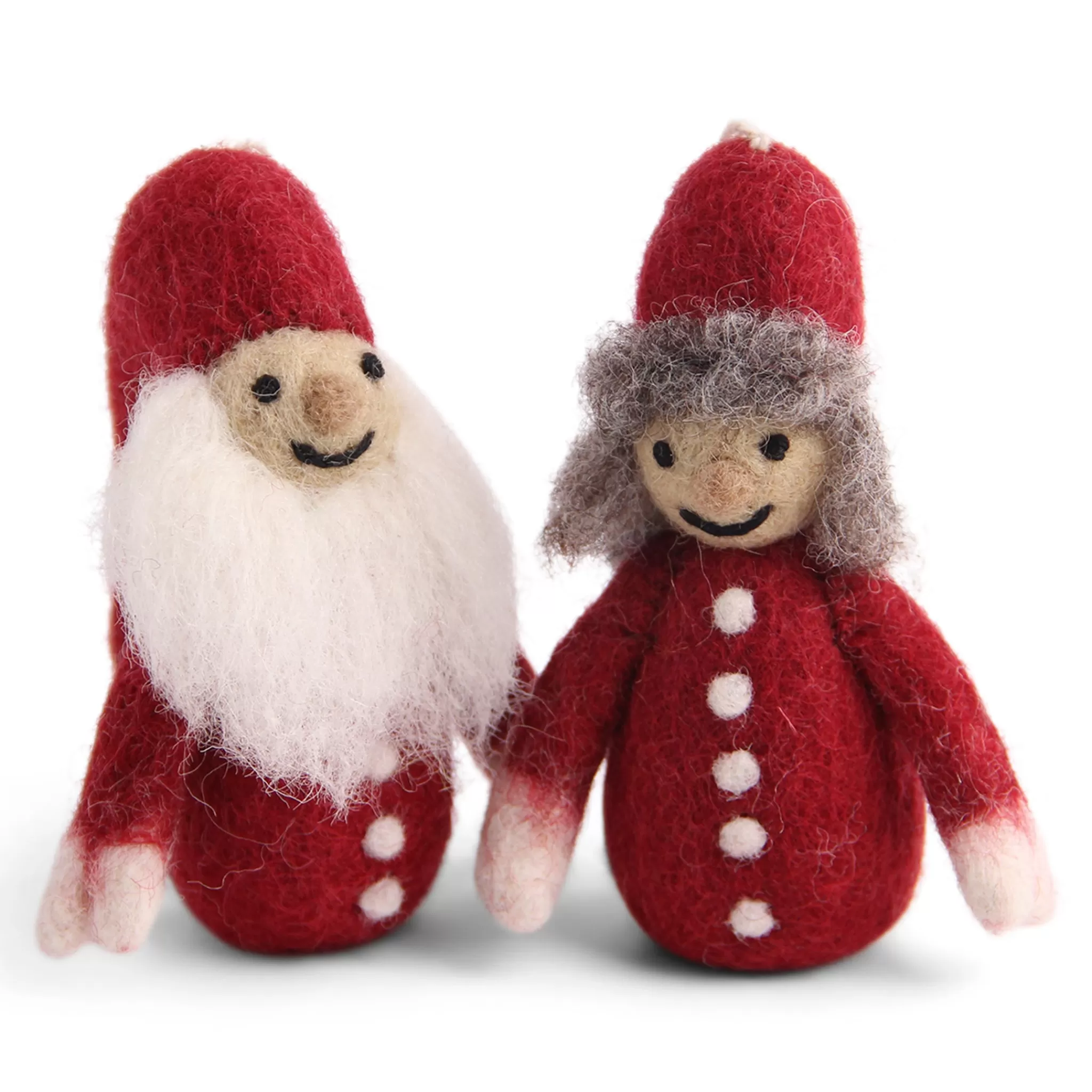En Gry & Sif Felt Christmas Tree Decoration - Mr And Mrs Pixie (Large)