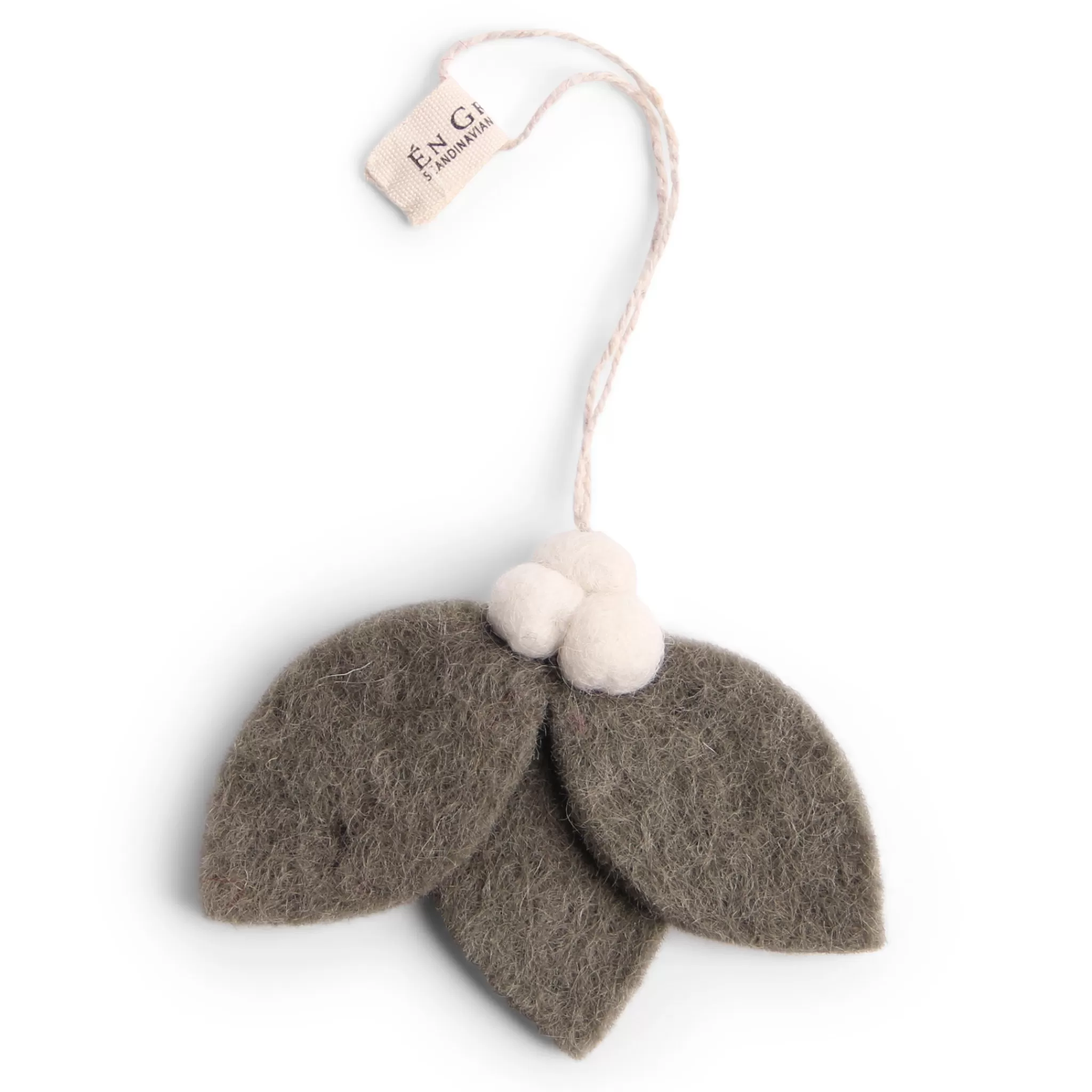 En Gry & Sif Felt Christmas Tree Decoration - Silver Foliage (Set Of 3)