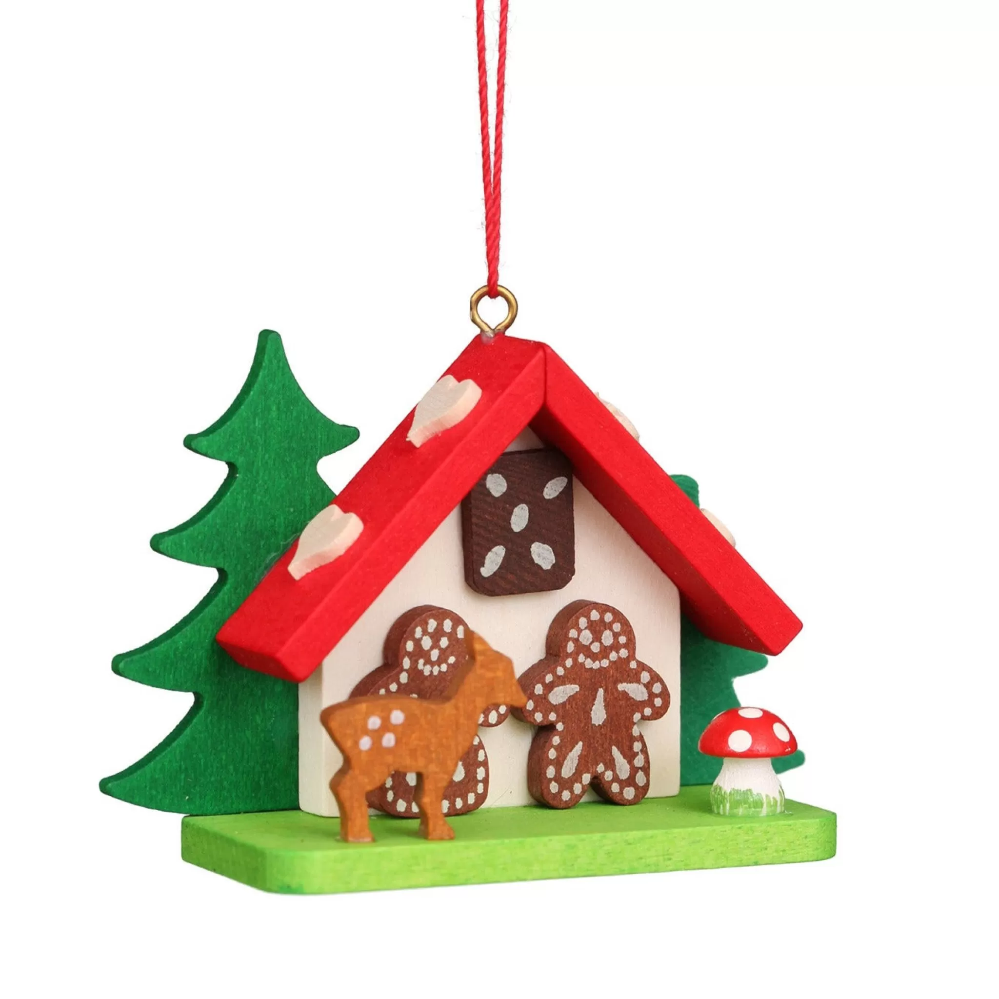 Christian Ulbricht Gingerbread House With Baby Deer - Christmas Tree Decoration