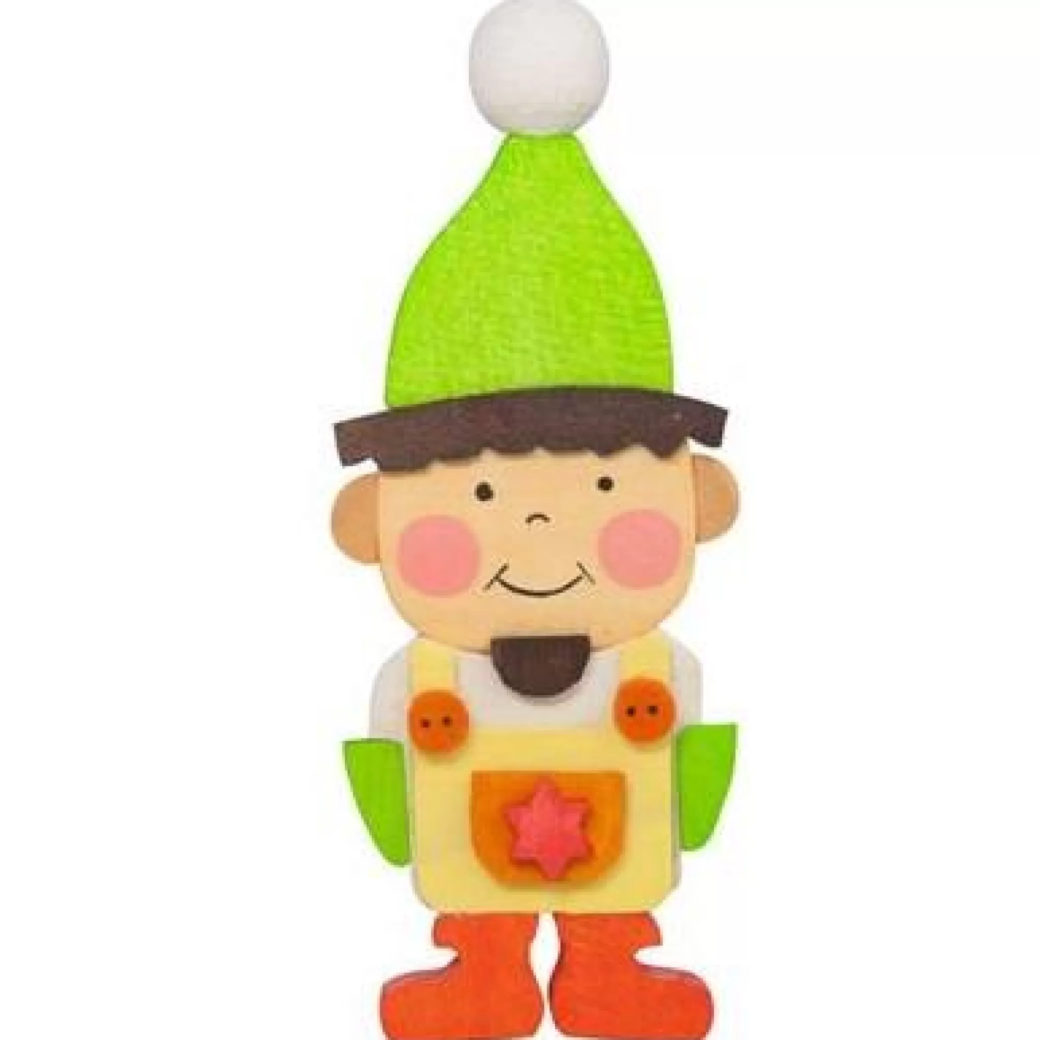 Graupner Gnome Children (Boy In Green) - Christmas Tree Decoration