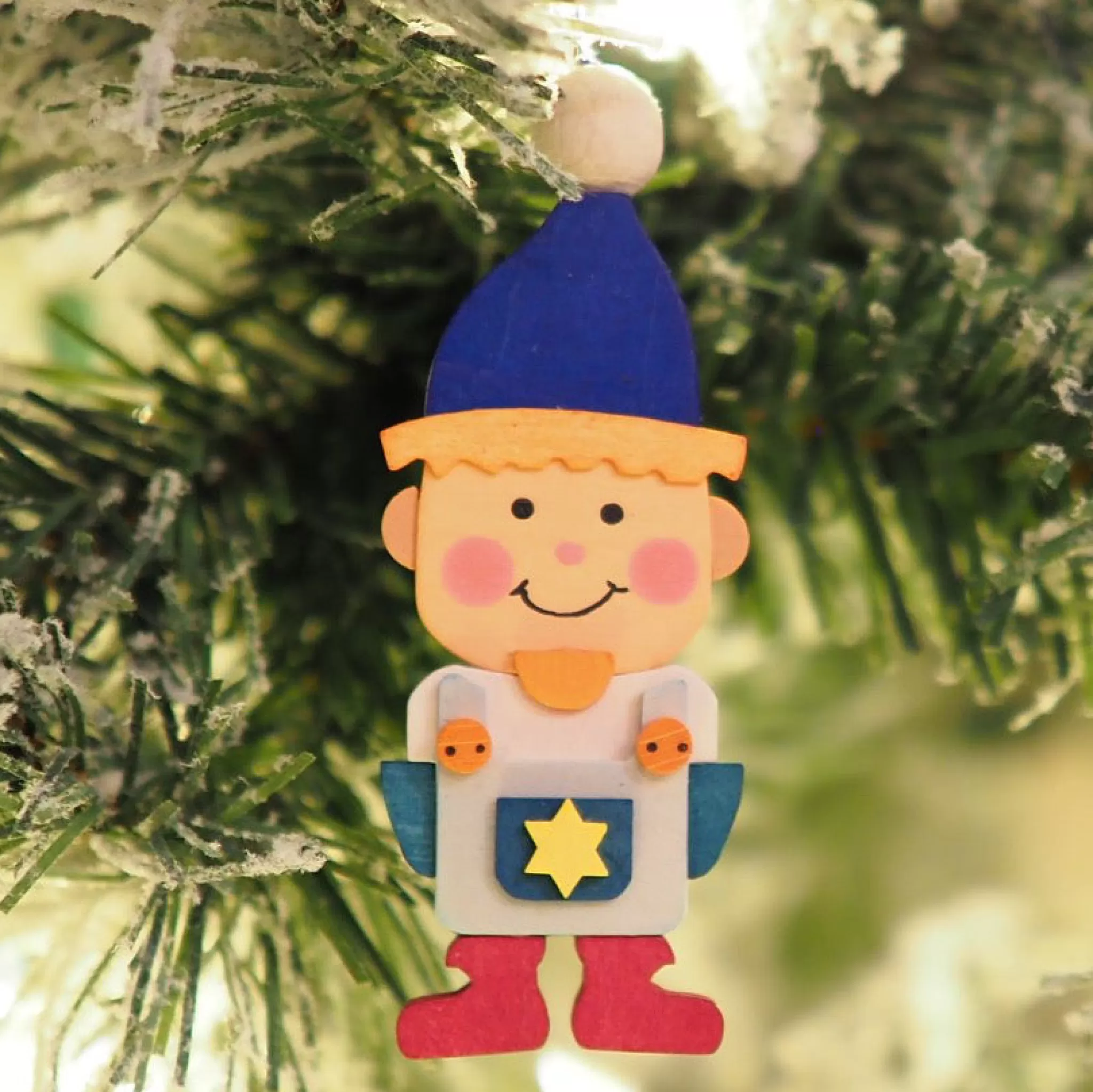 Graupner Gnome Children (Boy In Green) - Christmas Tree Decoration