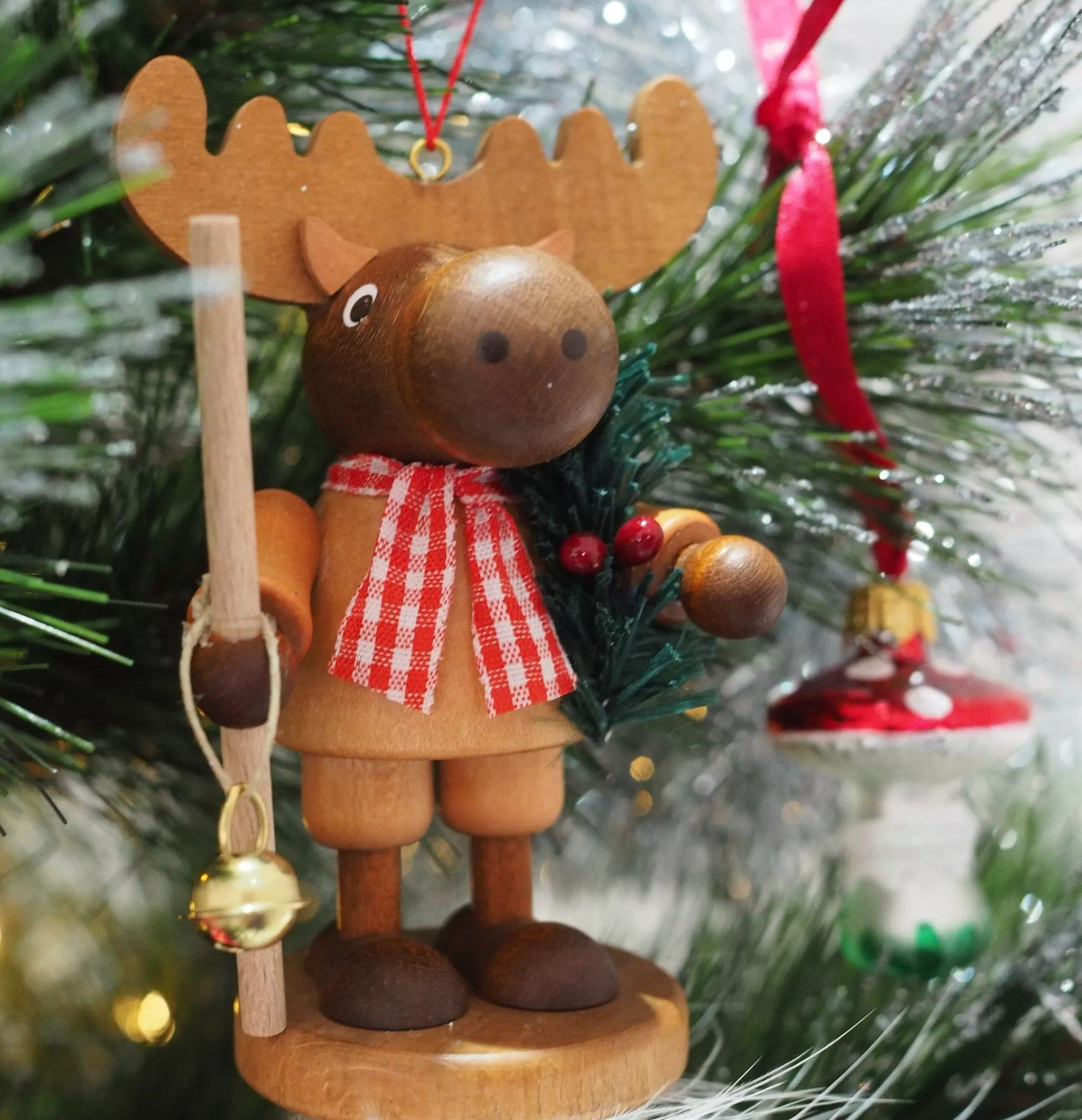 Christian Ulbricht Large Gnome Christmas Tree Decoration - Christmas Moose (Natural)