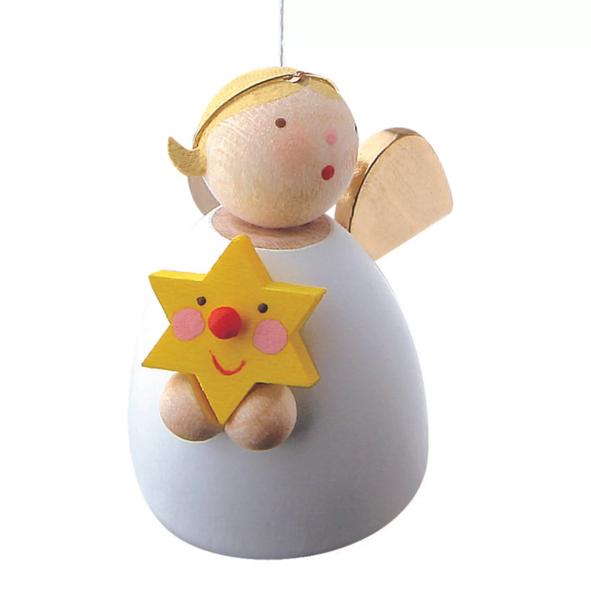 Gunter Reichel Little Angel Figurine - Guardian Angel With Star (Hanging Ornament)