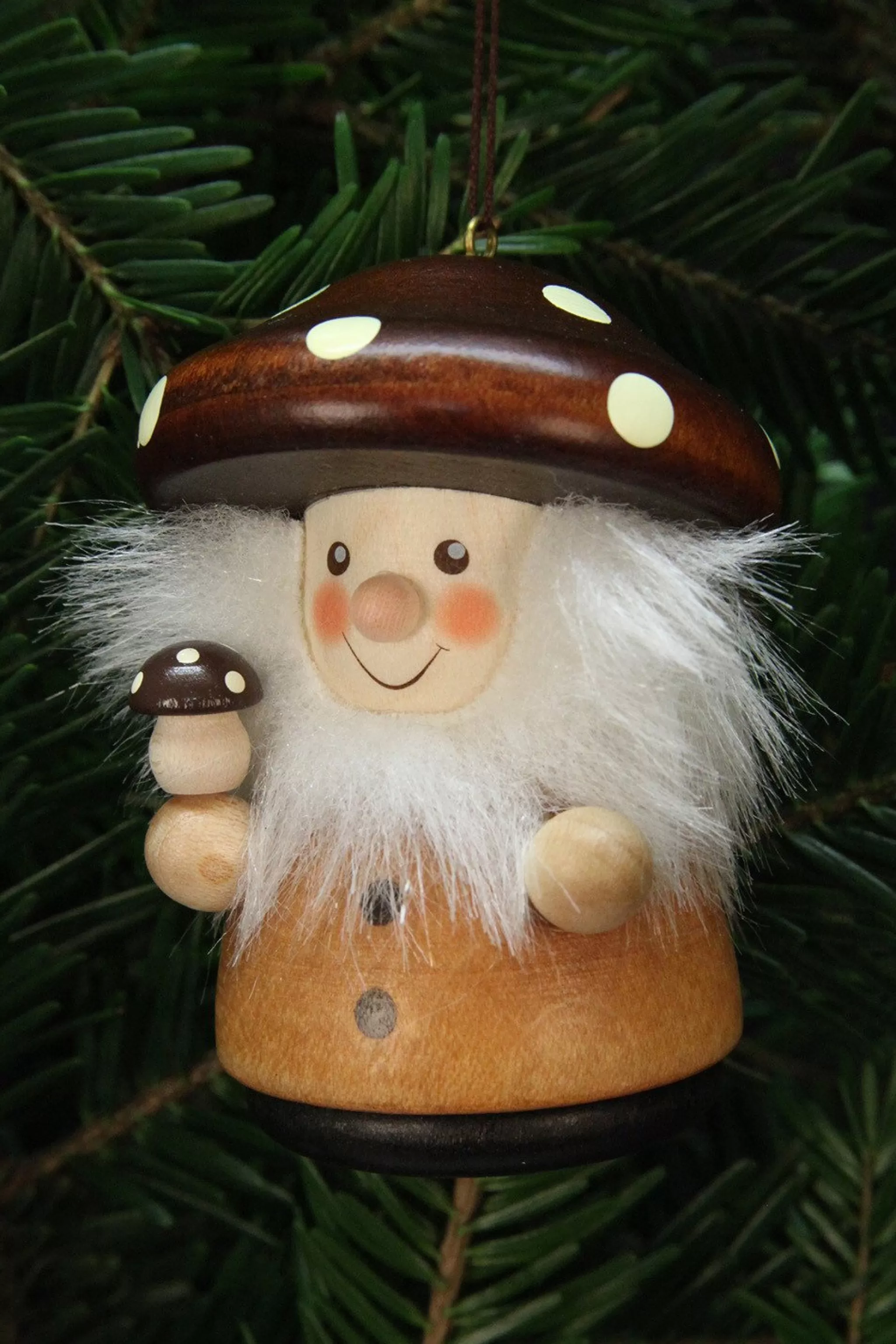Christian Ulbricht Little Gnome Christmas Tree Decoration - Natural Mushroom Man