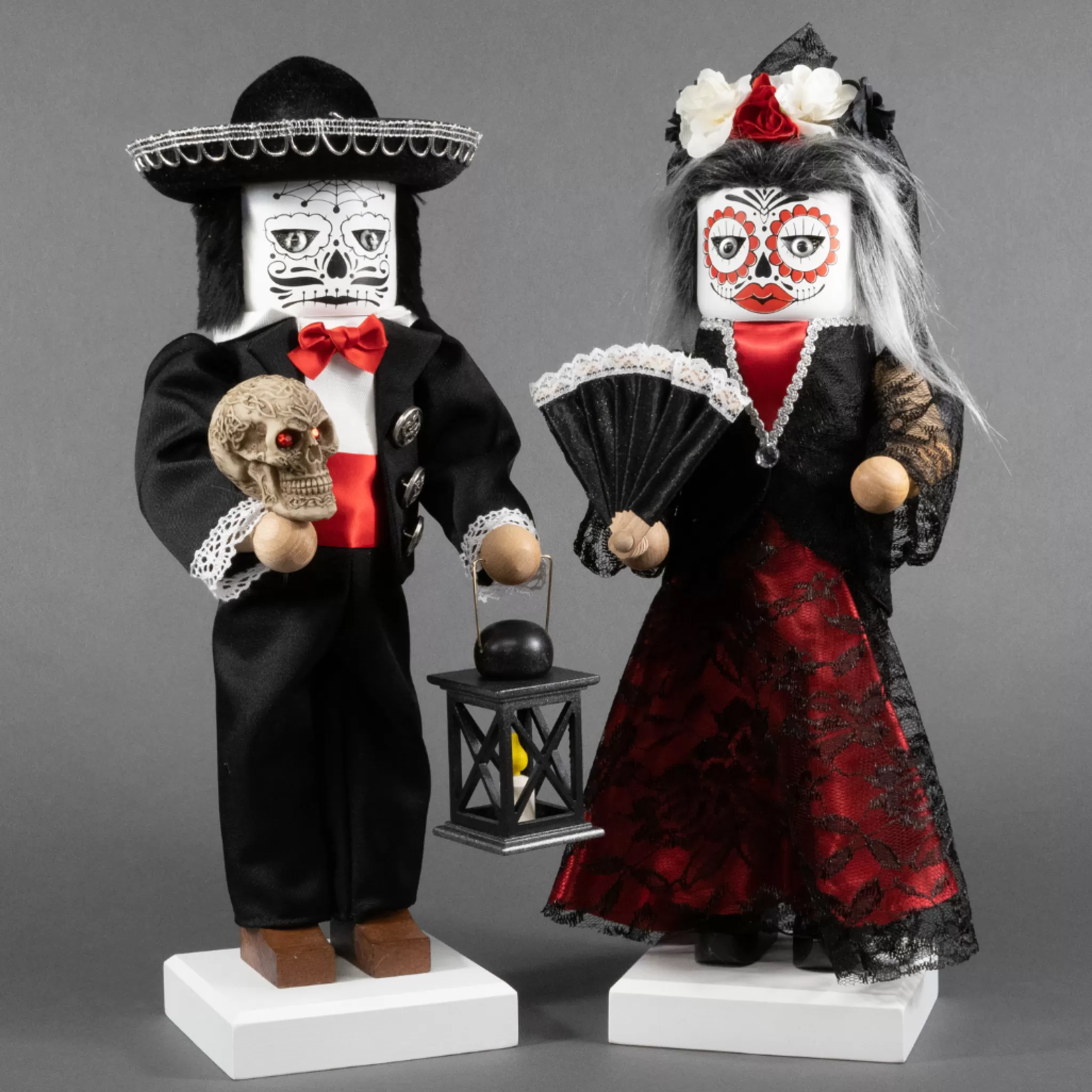 Christian Ulbricht Nutcracker (Premium Collector'S Edition) - Halloween Calavera And Catrina - Pair
