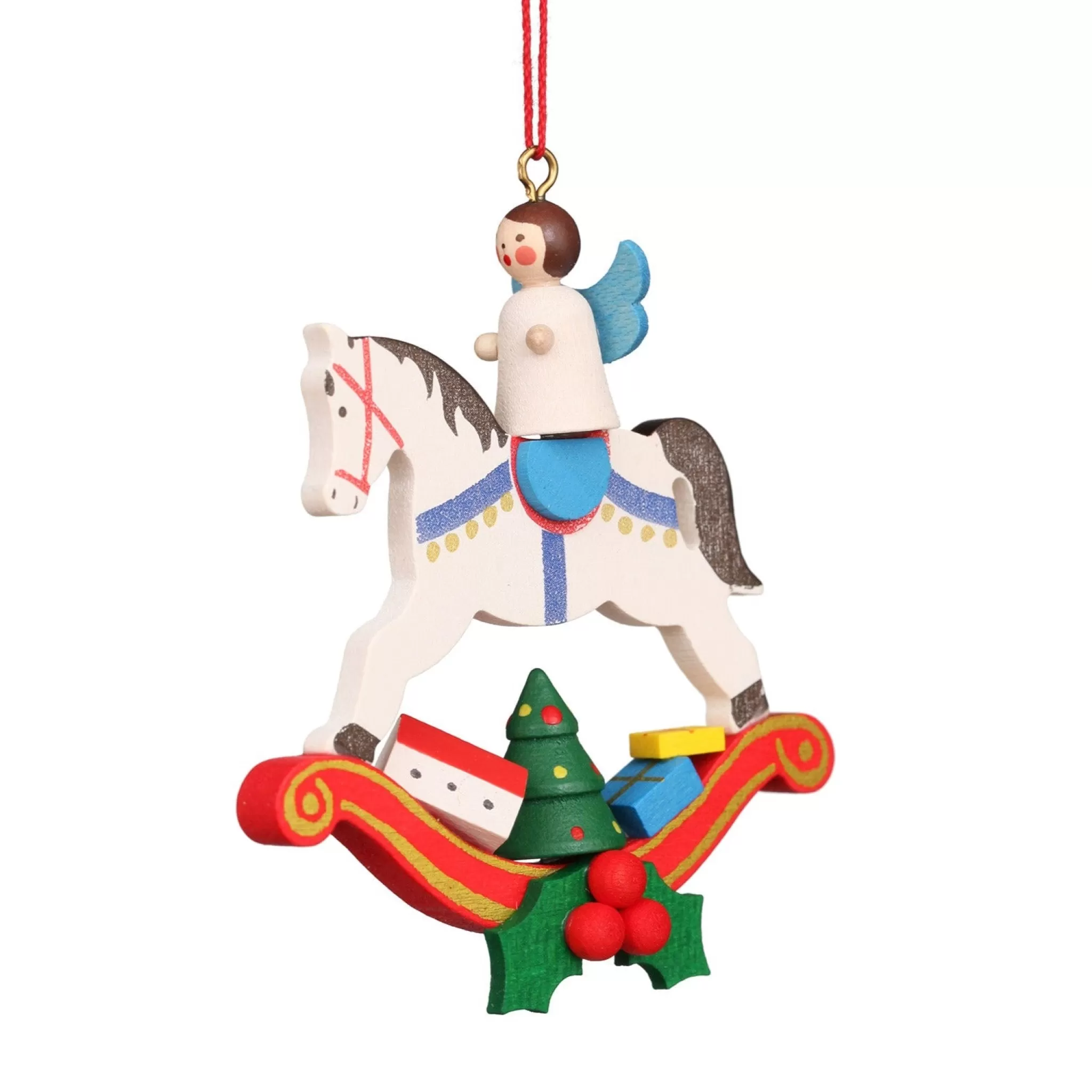 Christian Ulbricht Rocking Horse With Angel - Christmas Tree Decoration
