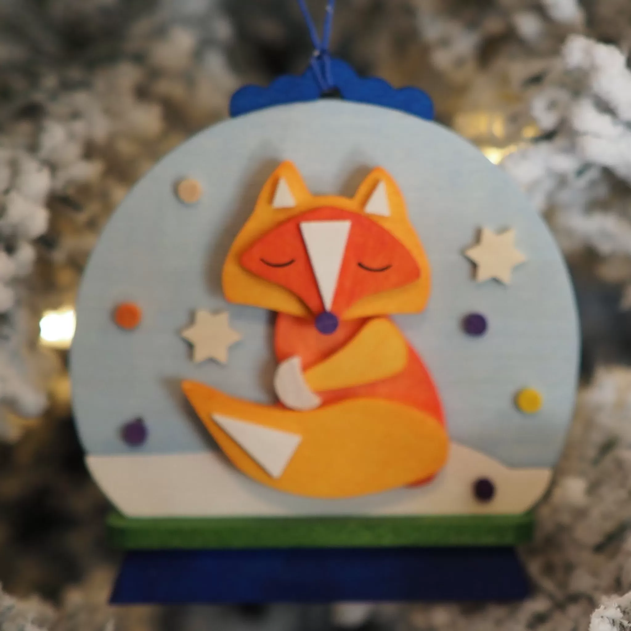 Graupner Snow Globe - Felix The Fox - Christmas Tree Decoration
