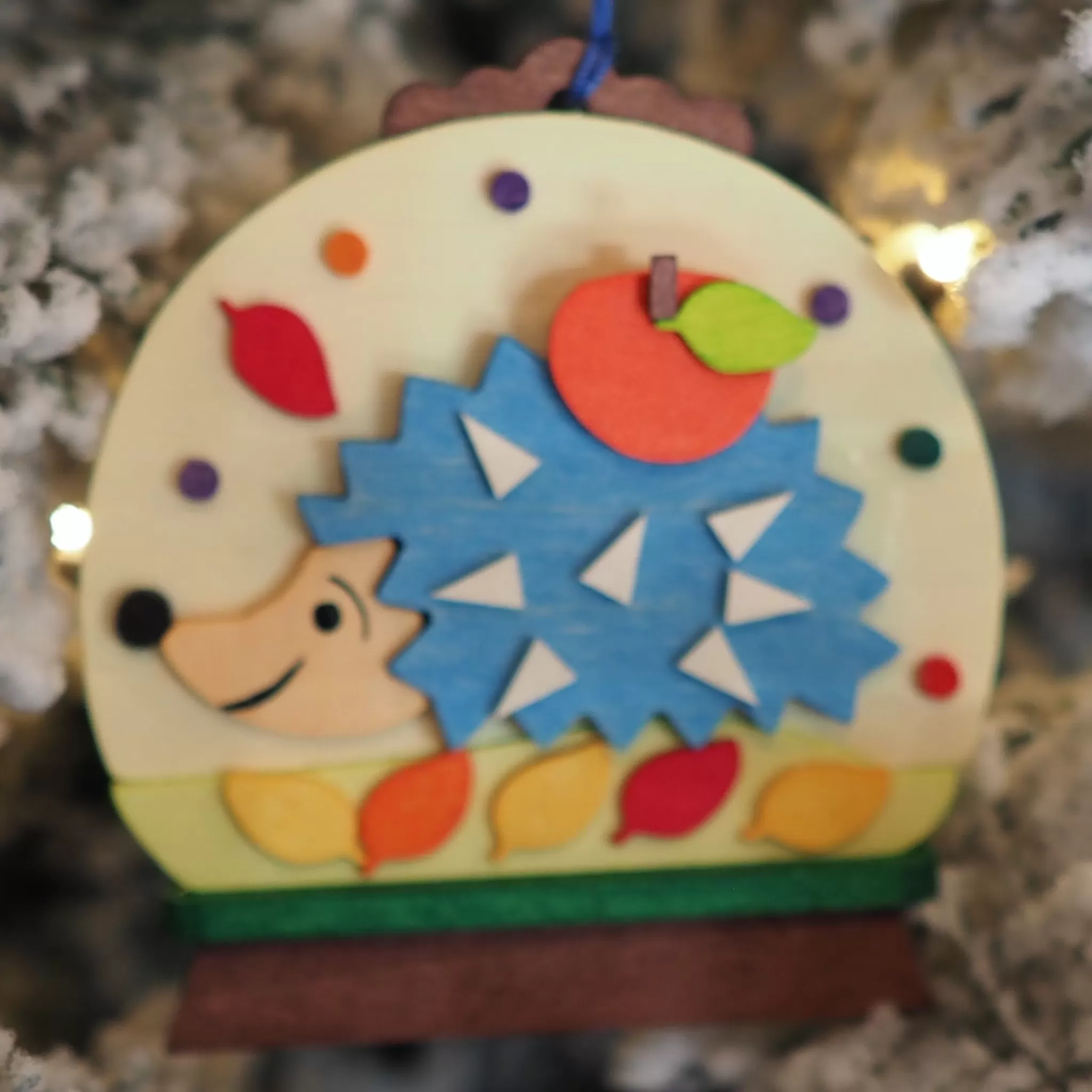 Graupner Snow Globe - Hugo Hedgehog - Christmas Tree Decoration