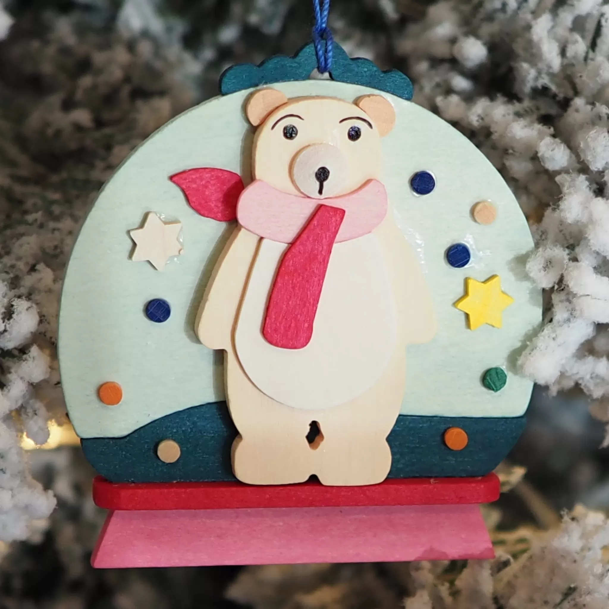 Graupner Snow Globe - Patti Polar Bear - Christmas Tree Decoration