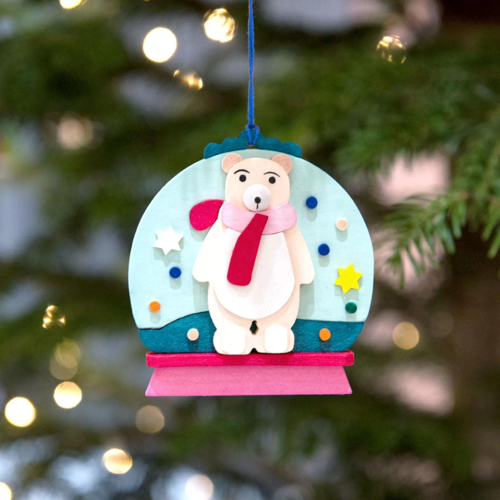 Graupner Snow Globe - Patti Polar Bear - Christmas Tree Decoration