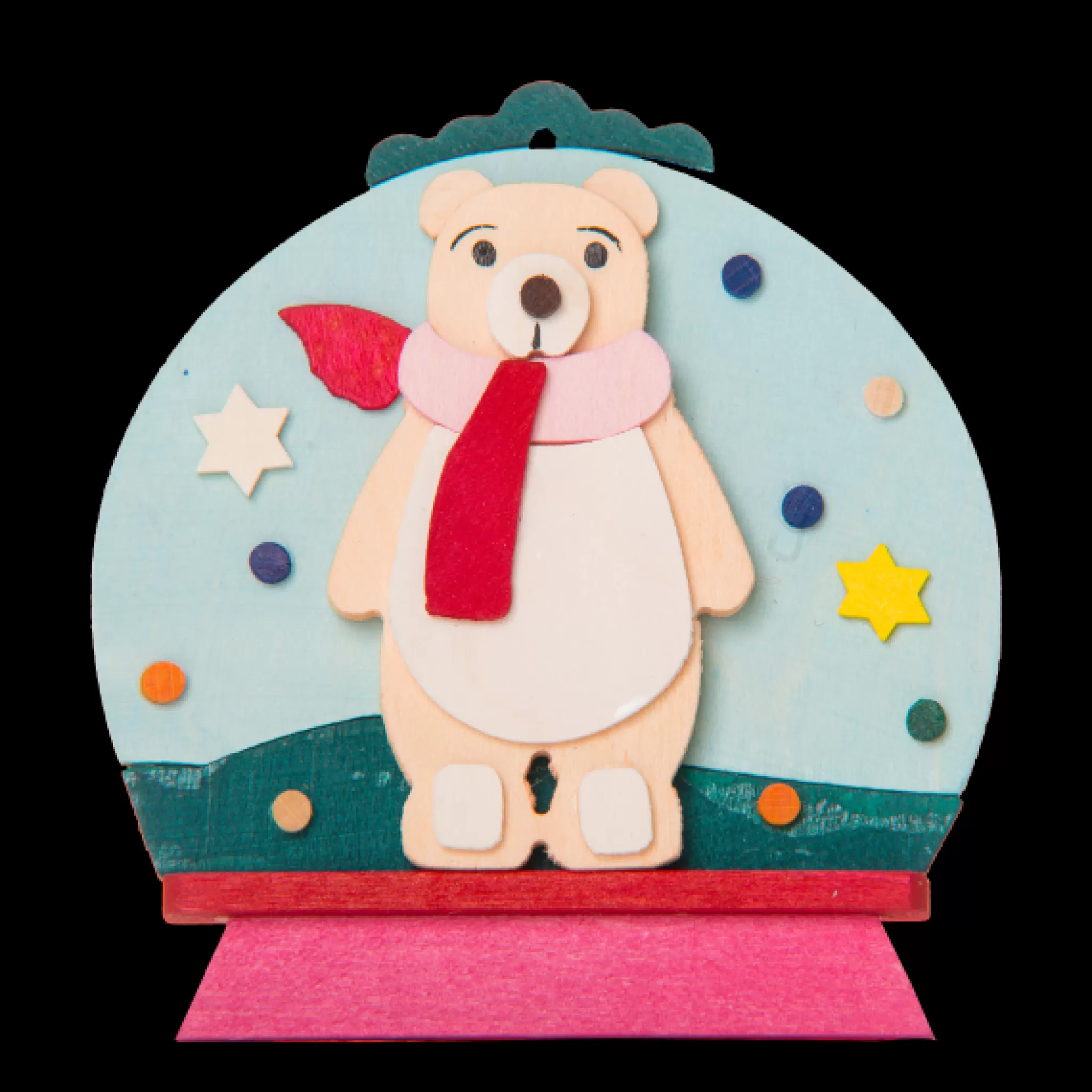 Graupner Snow Globe - Patti Polar Bear - Christmas Tree Decoration