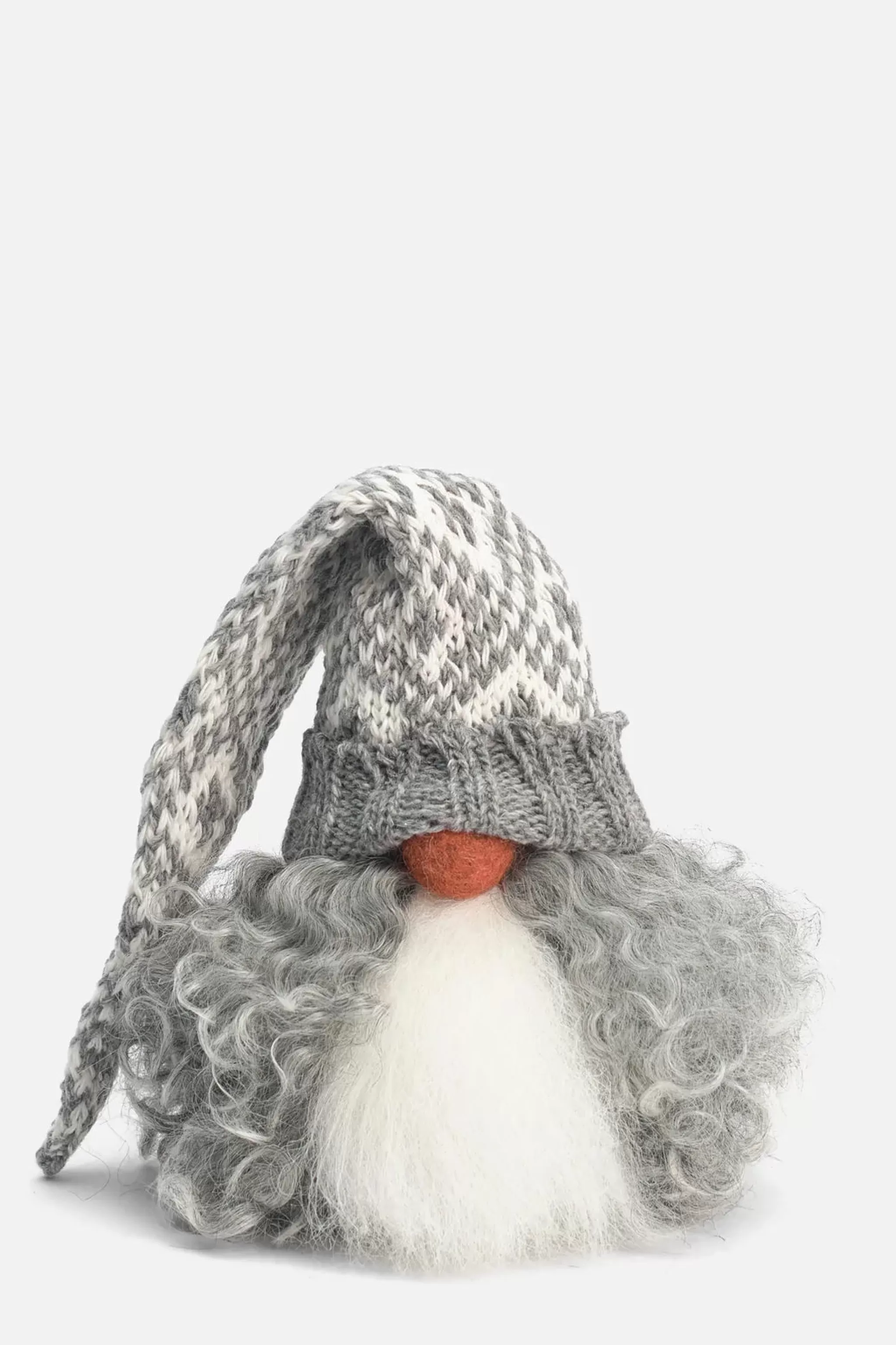 Asas Tomtebod Tomte Gnome - Viktor With Knitted Cap (Grey And White)